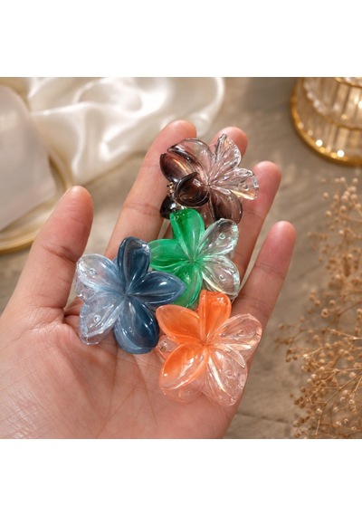 Çiçek Mini Toka A Plus Kalite İthal Premium Mandal Saç Tokası 4 Cm Kadın Kız Çocuk Saç Aksesuarı Çok Renkli