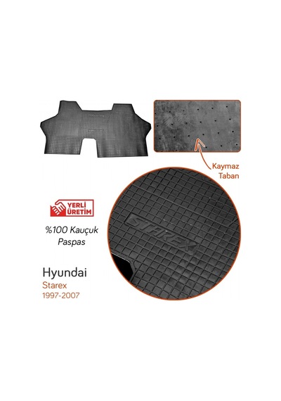 Image Hyundai Starex 1997-2007 Kauçuk Paspas 488379585