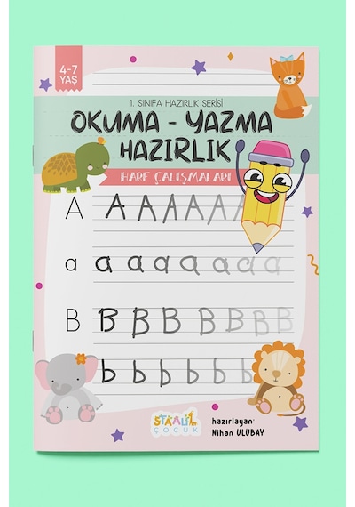 1. Sınıfa Hazırlık Serisi / Okuma - Yazma Hazırlık Aktivite Seti / 3 Kitap Çizgi - Harf - Sayı