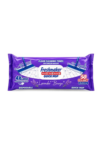 Freshmaker Lavanta Mop Islak Havlu 50 Yaprak 4xl 20x34.5 Cm- 6'li Paket Tekli