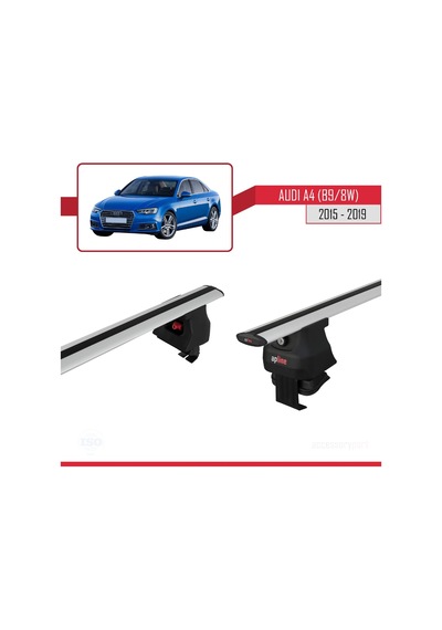 Audi A4 B9/8w 2015-2019 Arası İle Uyumlu Ace-4 Ara Atkı Tavan Barı Gri