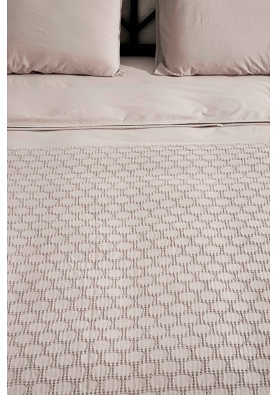 Kaay Stone Wash Pike / Yatak Örtüsü 200x240 Çift Kişilik Ekru