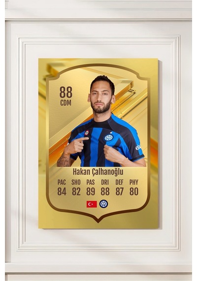 Futbolcu Fut Card Mdf Tablo Serisi Seti Çok Renkli - 713742699 Çok Renkli