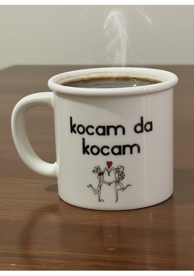 Porselen Kupa Yazılı 250 Cc Beyaz