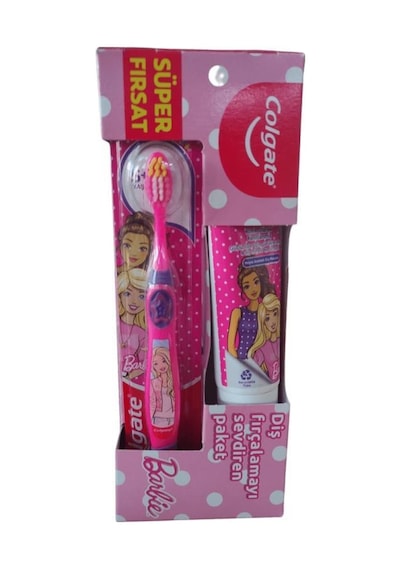 Colgate Barbie Çocuk Diş Macunu 75 ml + Barbie Diş Fırçası Seti