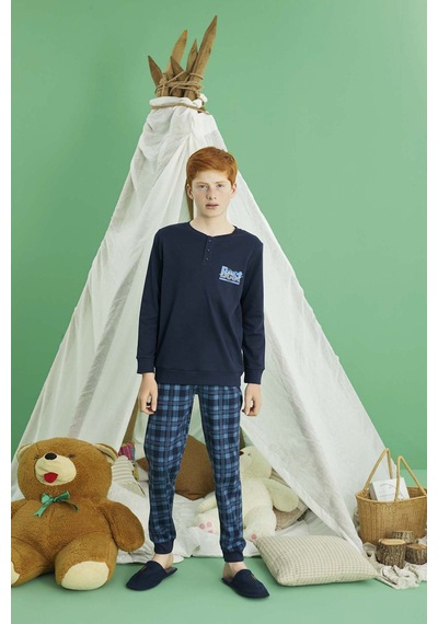 Erkek Çocuk Aydoğan Pamuklu Pijama Takımı 240728 Lacivert Lacivert Erkek Çocuk Aydoğan Pamuklu Pijama Takımı 240728 Lacivert Lacivert
