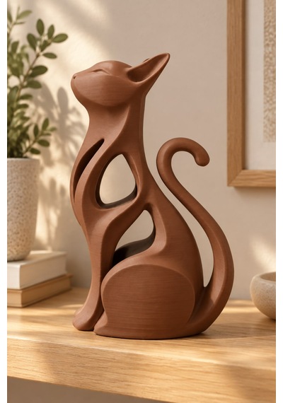 Modern Kedi Figürlü Dekoratif Biblo 22842288