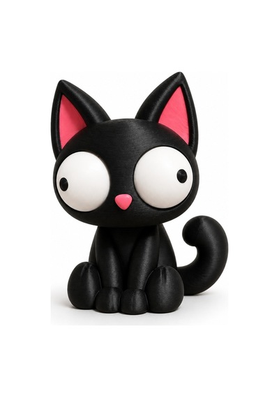 Yasuah Siyah Kedi Figürü Hareketli Gözlü Halloween Koleksiyonu İçin