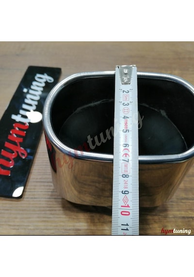 115lik Kare Egzoz Tek Çıkış. 70mm Yükseklik