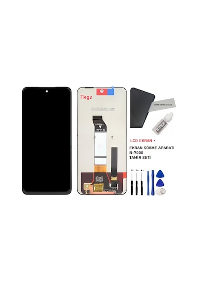 Tkgz - Xiaomi Redmi Note 11se -5g- Uyumlu Lcd Ekran Dokunmatik Servis + B-7000 + Tamir Seti