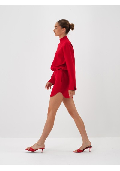 Xint Kırmızı Oversize Pamuklu Elbise 286228