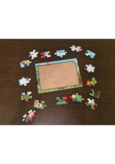 Papağanlar 16 Parça Eğitici Öğretici Ahşap Çocuk Puzzle Yapboz Bebek Çocuk Oyuncak