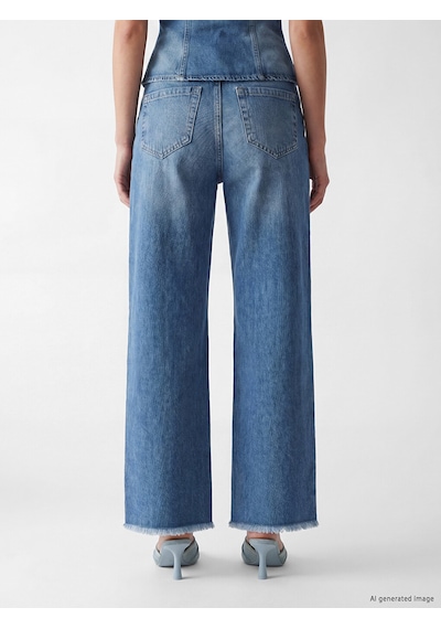 Lcw Vision İndigo Barrel Fit Kadın Jean Pantolon