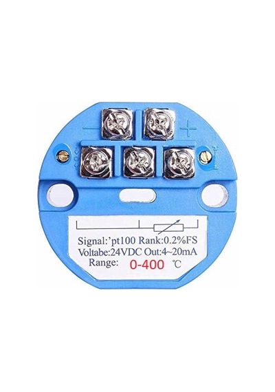 Pt100 Sıcaklık Sensör Sinyali Için 4-20ma Çevirici Transmitter Modül 0c / 400c Dc 24v Rtd Termometre