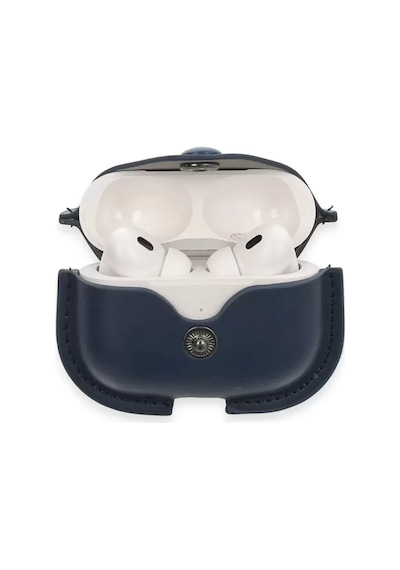 Newface Apple Airpods Uyumlu Pro 2 2.nesil Çanta Deri Kılıf - Lacivert