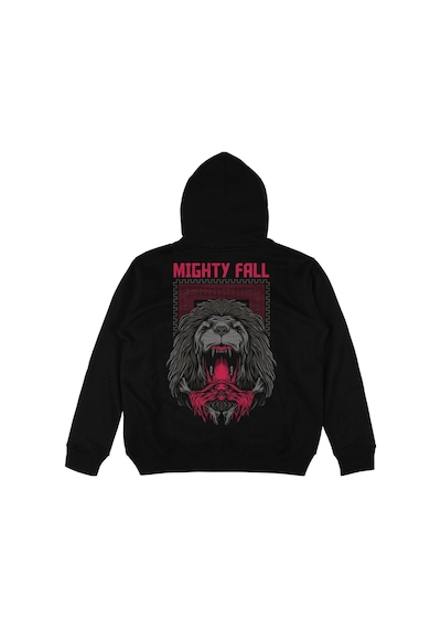 Startmore Adrift Mighty Fall Siyah Oversize Unisex Kapüşonlu Sweatshirt Hoodie Siyah