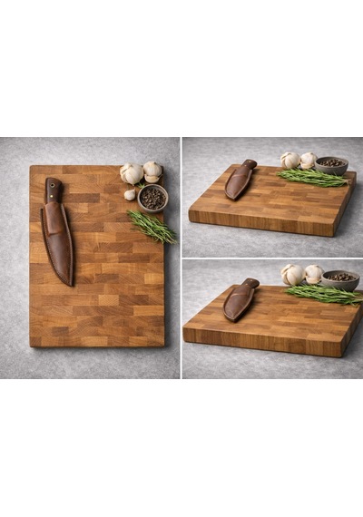 Meşe Ağacı End Grain Kesme Tahtası