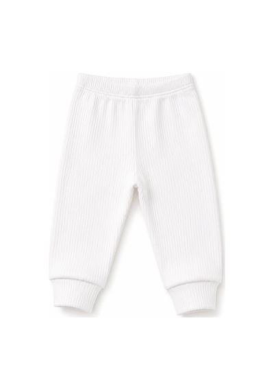 H&c Coolboy H&c Bebek Patiksiz Alt Pantolon %100 Pamuk Esnek Fitilli Ribana 0-36 Ay Beyaz
