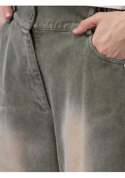 Zekids Kız Çocuk Beli Lastikli Gabardin Pantolon-15534 Haki