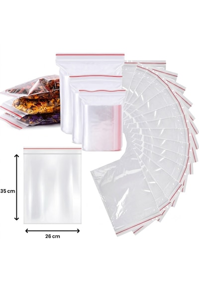 Şeylişeyler - Kilitli Poşet Torba 26x35 Cm 1 Paket - 200 Adet - Şeffaf Kilitli Ambalaj Torbası