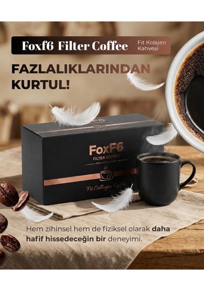 Foxf6 Fit Collagen Coffee Filter Kahve 30 Saşe Pratik Kahve