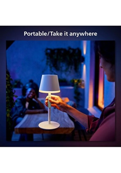 Philips Hue Go Belle Beyaz Taşınabilir Masa Lambası Beyaz