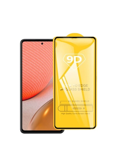 Samsung Galaxy Uyumlu A72 9D Full Glue Tempered Cam Ekran Koruyucu Siyah (500047337)