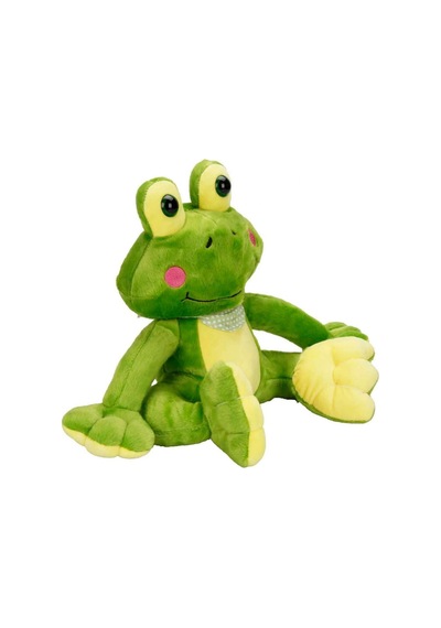 Oturan Peluş Kurbağa 30 Cm Yeşil
