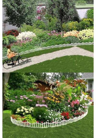 Dekoratif Plastik Bahçe Çiti Ve Peyzaj Çiti 1 Adet Çit Y: 25 Cm/g: 25 Cm Toprak Ayaklı