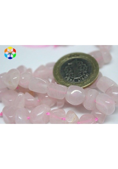 Bileklik Boy Pembe Kuvars Doğal Tımbıl Taşlar Yarım Dizi 18cm Uzunluğundadır Çok Renkli