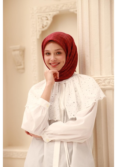 Silk Home Olinda Eşarp 48004-668691 - 90 X 90 / Bordo , Mercan - 66 Bordo , Mercan - 66