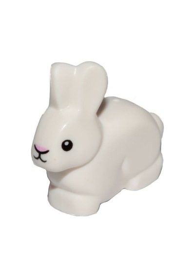 Orjinal Hayvanlar Beyaz Yavru Tavşan,white Baby Rabbit Hayvan Figürü