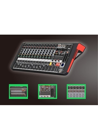 König Kg-12Fx 12 Mono Kanal. Usb Kayıt. Ekolayzırlı Deck Mikser