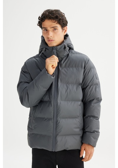 Lee Regular Fit Kapüşonlu Cepli Erkek Şişme Mont L2520263035 Gri