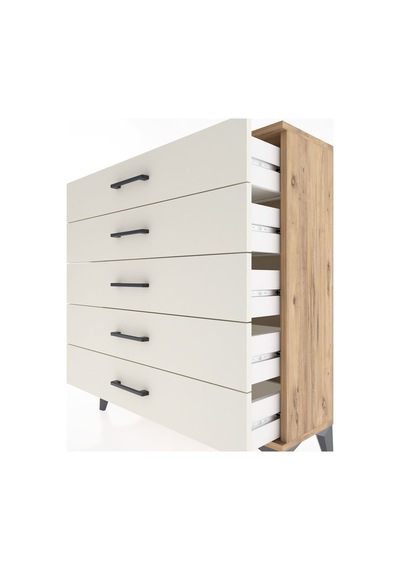 Arges Şifonyer 5 Çekmeceli 88x30x96 Çam-aytaşı Atlas Çam