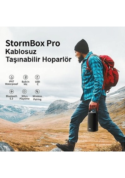24w Güçte Su Geçirmez Taşınabilir Bluetooth Hoparlör, 24 Saat Oynatma Süresi