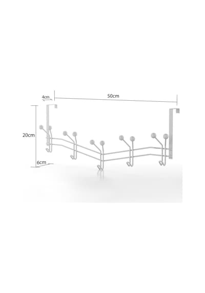 Teknotel 15'li Kapı Arkası Askısı Metal Mat Beyaz Mg086 Beyaz