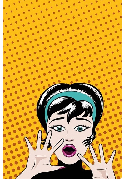 Sarı Pop Art Temalı Dokuma Leke Tutmaz Masa Örtüsü Mso069n11