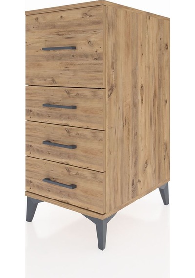 Kronos Komodin 4 Çekmeceli 44x59x96 Çam-çam Atlas Çam