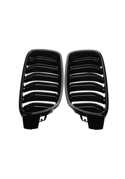 Bmw F30 3 Serisi Siyah Piano Black Ön Panjur / Böbrek 2 Adet