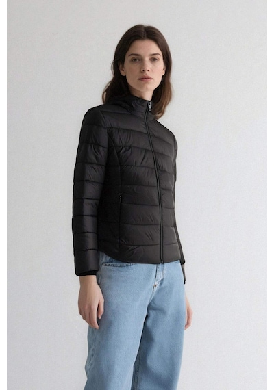 Defacto Su Geçirmez Regular Fit Dik Yaka Fermuarlı Şişme Mont E8689ax25aubk27 Siyah