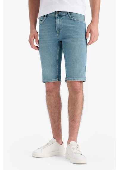 Defacto Slim Fit Dar Kesim Jean Bermuda Şort F4220ax25smnm29 Yeşil