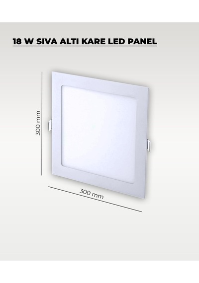 18w Sıva Altı Kare Slim Led Panel Beyaz Işık Beyaz