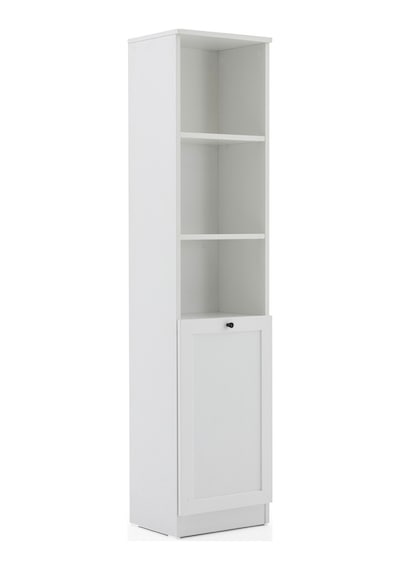 Terra Kitaplık 40x173x31 Cm Beyaz - Modern Tasarım Gri