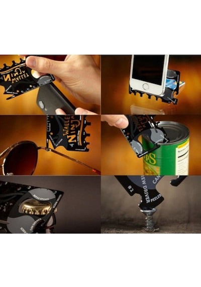 18 In 1 Wallet Ninja Multi Tool Kit Acil Durum Kiti Ninja Wallet Çok Renkli