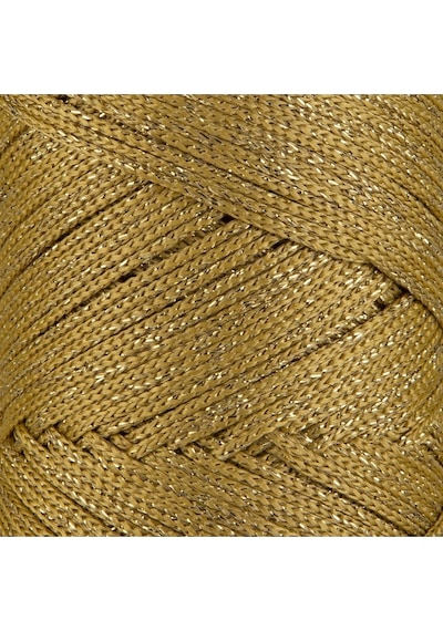 Premium Simli 200 Gr Polyester Makrome Ipi Hardal 2 Mm - 230 M Supla Ip Ve Çanta İpliği