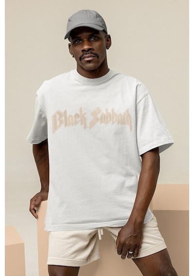 Black Sabbath The End World Tour Baskılı Unisex Oversize Rock Met Beyaz