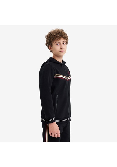 Lescon Siyah Çocuk Fermuarlı Kapüşonlu Sweatshirt 26n-3130