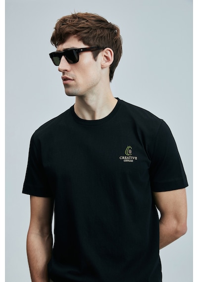 Lufian Erkek T Shirt 111020263 Siyah Siyah