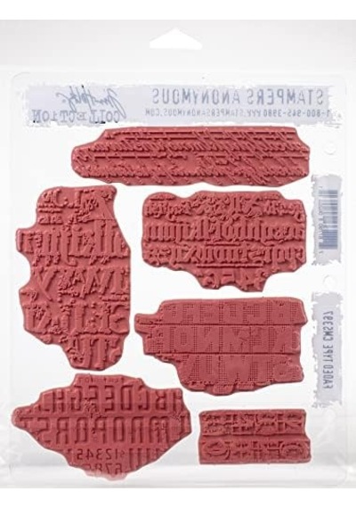 Tim Holtz - Stampers Anon Cms397 Faded Tim Holtz Stamp Cling Rbbr Damga Seti, Fadd, Gizli Tip, Tek Beden
